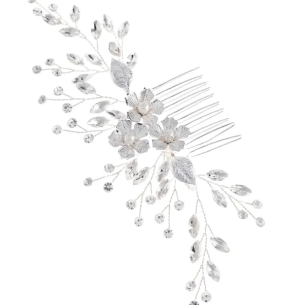 ATHENA BRIDAL | Amy -kristallikoristeinen muotoiltava hiuskoru (hopea)