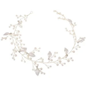 ATHENA BRIDAL | Julie -helmikoristeinen muotoiltava hiuskoru (hopea)