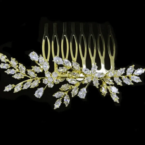 ATHENA BRIDAL | Maëlle -kristallihiuskoriste (kulta)