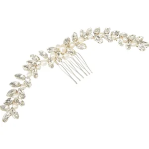 ATHENA BRIDAL | Sabine -helmikoristeinen muotoiltava hiuskoru (hopea)