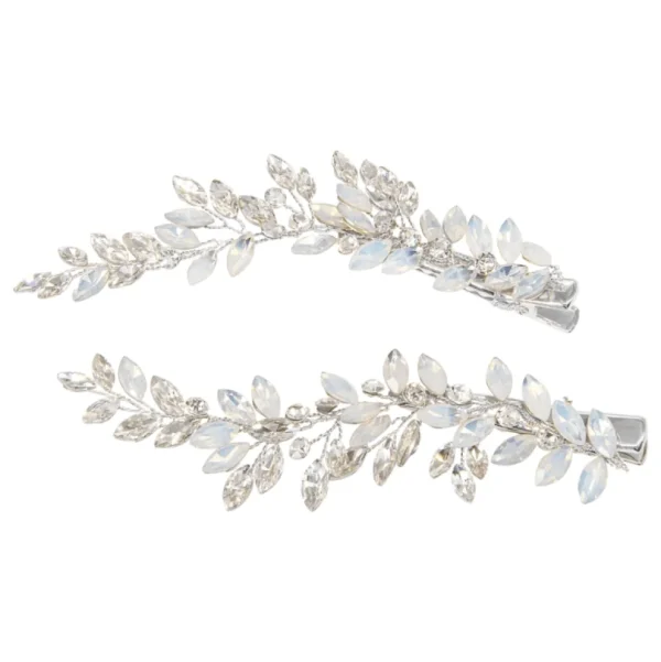 ATHENA BRIDAL | Sandrine -opaalinhohtoinen hiuskoristepakkaus (hopea)