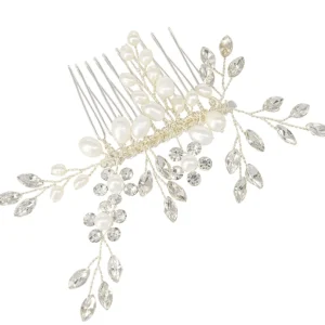 ATHENA BRIDAL | Sylvie -helmikoristeinen muotoiltava hiuskoru (hopea)