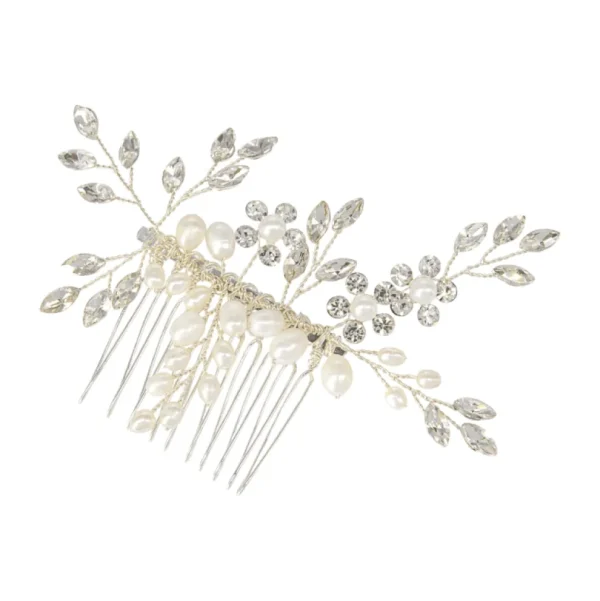 ATHENA BRIDAL | Sylvie -helmikoristeinen muotoiltava hiuskoru (hopea)