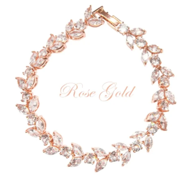 ATHENA BRIDAL, Florence -kirkas kristallirannekoru (ruusukulta)