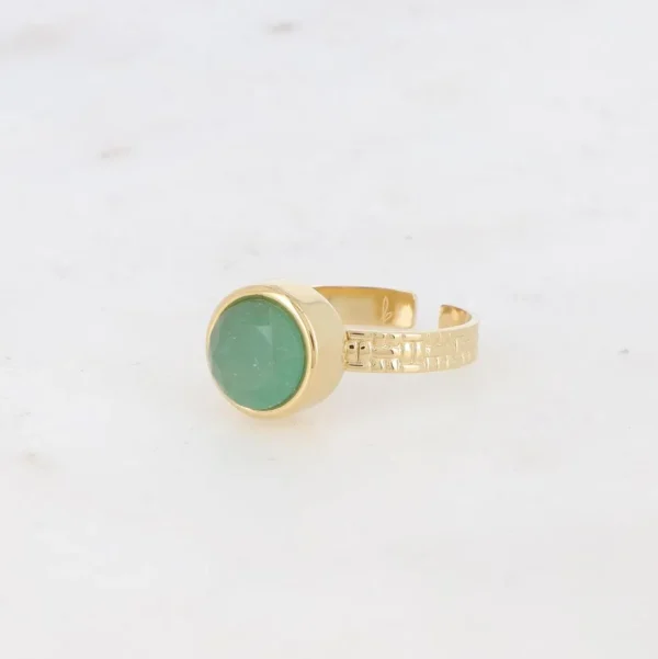 BOHM PARIS | Bague Rosina -kirurginterässormus aventuriinilla
