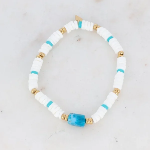 BOHM PARIS | Bracelet Aaliyah -apatiitti rannekoru simpukkahelmin