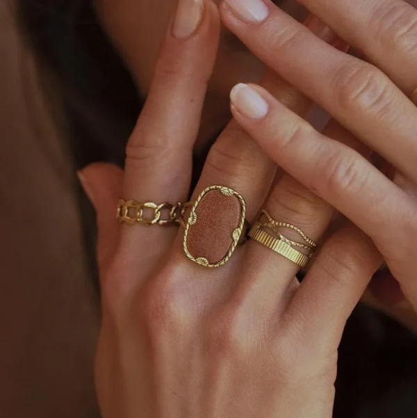BOHM PARIS | Bague Tyana -kirurginterässormus (kulta)