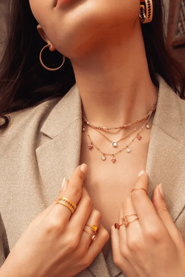 BOHM PARIS | Collier Ronan -rhodonite - rhodoniitti luonnonkivikaulakoru