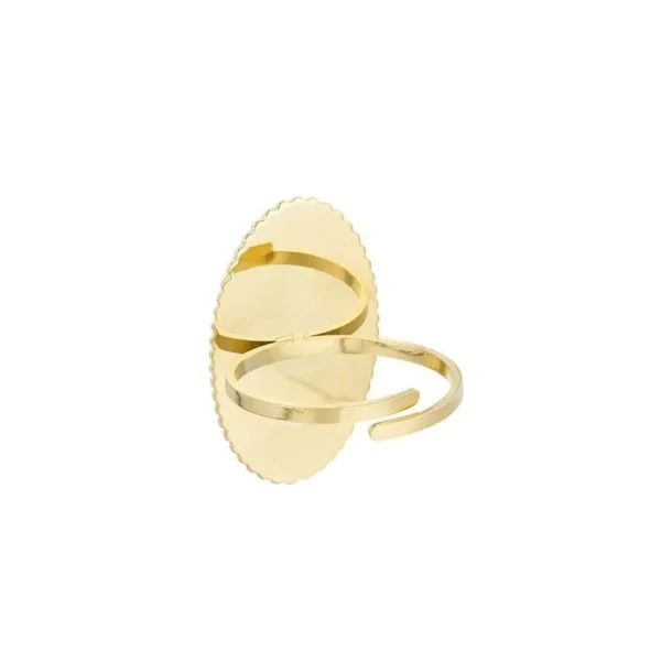 FRENCH RIVIERA | Beata Ring in Gold -kivellinen sormus kirurginterästä