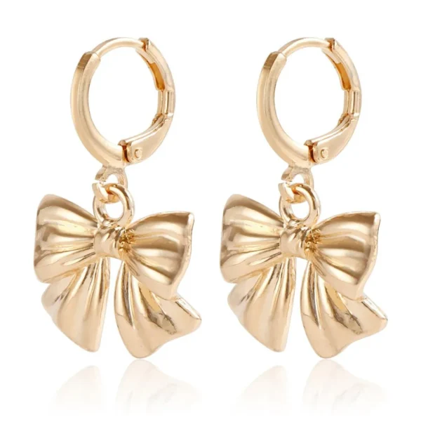 FRENCH RIVIERA | Gold Bowtie-kullanväriset rusettikorvakorut