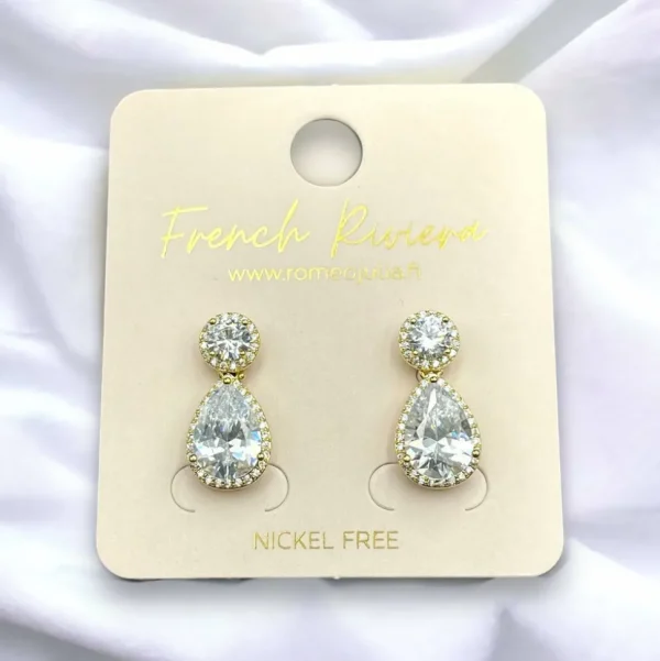 FRENCH RIVIERA | Angeline Earrings -kullanväriset pisarakorvakorut