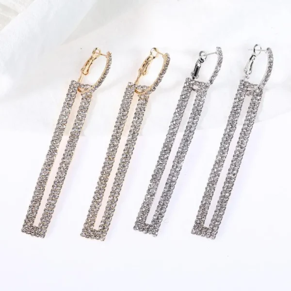 FRENCH RIVIERA | Paola Earrings -kirkaskiviset strassikorvakorut (hopea)