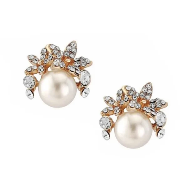 Helmikorvakorut, ATHENA BRIDAL JEWELLERY | Chic Pearl Rosegold Earrings
