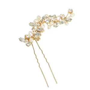 Hiuskoru, ATHENA BRIDAL | Vivian Pearl Pin -kultainen helmihiuskoriste