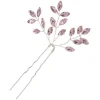Hiuskoru, ATHENA BRIDAL | Dainty Pink Hairpin with Crystals