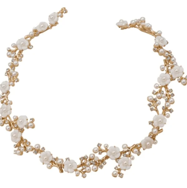 Hiuskoru, ATHENA BRIDAL | Eternal Pearl Vine -kulta helmihiuskoriste