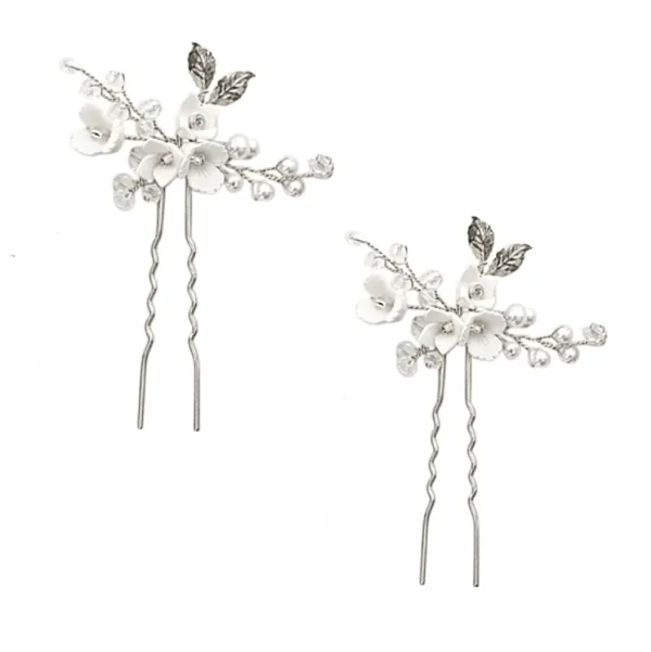 Hiuskoru, ATHENA BRIDAL | Vintage Silver Pin -kukkahiuskoriste