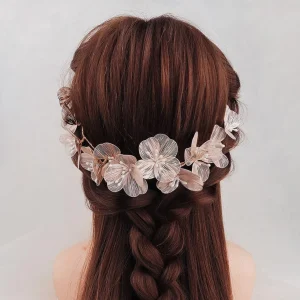 Hiuskoru, köynnös ROMANCE | Modern Silver Flower Hairpiece
