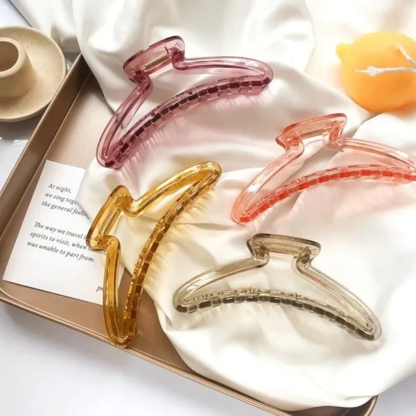 Hiussolki | SUGAR SUGAR, Clear Large Clip -läpikuultava hainhammas