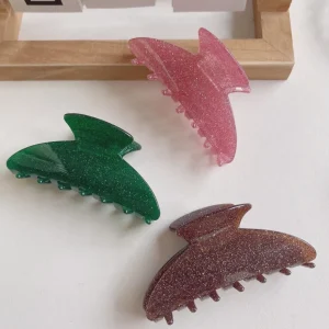 Hiussolki | SUGAR SUGAR, Glitter Clip -musta glitter hainhammas
