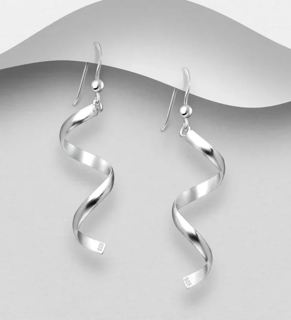 Hopeakorvakorut, PREMIUM COLLECTION | Minimalistic Spiral Earrings