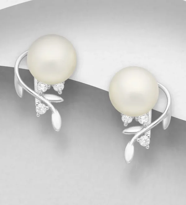 Hopeanapit, PREMIUM COLLECTION | Romantic Freshwater Pearl Earstuds