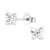 Hopeanapit, Tiny Crystal Butterfly -pienet perhoskorvakorut