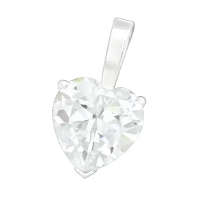Hopeinen riipus, Luxorious Heart Pendant CZ -Ylellinen CZ sydänriipus