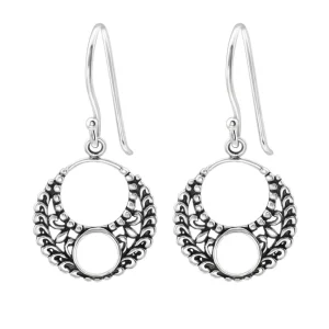 Hopeiset korvakorut, Bohemian Lace Circle (pitsi)