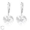 Hopeiset korvakorut, LA CRYSTALE, Crystal Heart