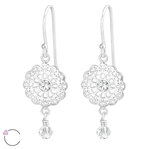 Hopeiset korvakorut, LA CRYSTALE, Crystal Lace