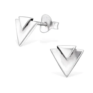 Hopeiset korvanapit, Double Triangle (hopeinen kolmio)