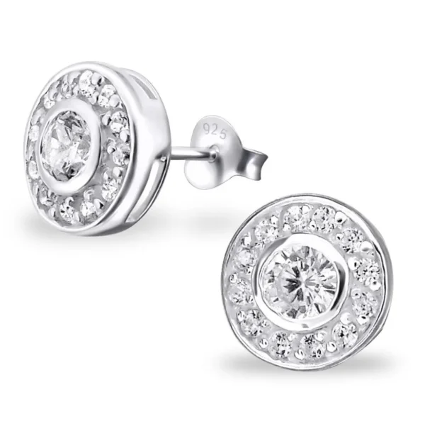 Hopeiset korvanapit, Luxury Cubic Zirconia