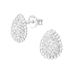 Hopeiset korvanapit, Romantic Teardrop (kirkas pisara)