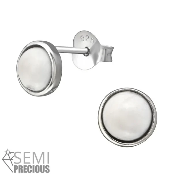 Hopeiset korvanapit, Simple Howlite (howliitti)