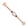 Industrial, Steel Roseline® Jewelled Barbell with Cubic Zirconia