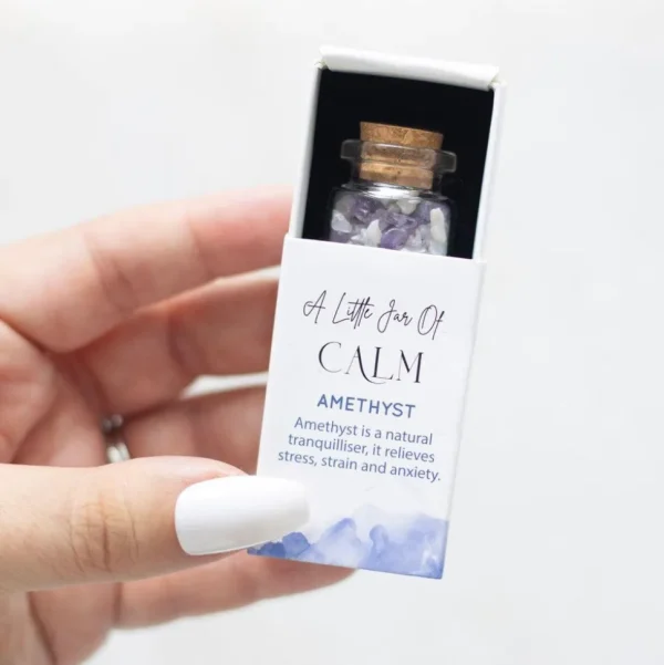 Jar of Calm, Amethyst -ametisti onnenkivipullo "rauha"