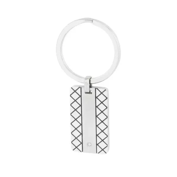 Jasper Keychain -teräksinen avaimenperä laattakoristeella