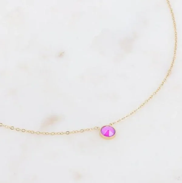 Kaulakoru, BOHM PARIS | Collier Sohan -neonvioletti kristalli