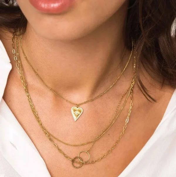 Kaulakoru, BOHM PARIS | Collier Tasha -sydänkaulakoru (kulta)