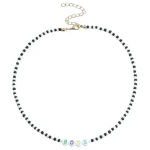 Kaulakoru, FRENCH RIVIERA | Trendy Black & White Boss Necklace