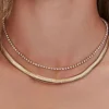 Kerroskaulakoru, FRENCH RIVIERA | Short Two Layer Necklace in Gold