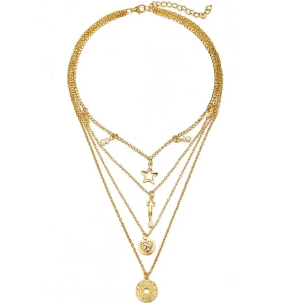 Kerroskaulakoru, FRENCH RIVIERA | Delicate Layer Necklace in Gold