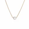 Kirurginteräskaulakoru, FRENCH RIVIERA | Mini Pearl Necklace in Rosegold