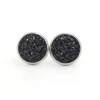 Kirurginteräsnapit, Druzy Stone in Black