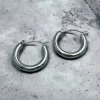 Kirurginteräsrenkaat | Carl -paksut hopeanväriset renkaat