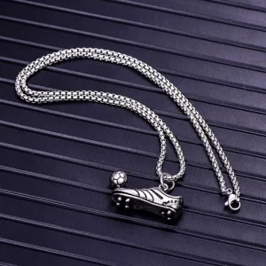 Kirurginteräsriipus, Football Shoe Pendant