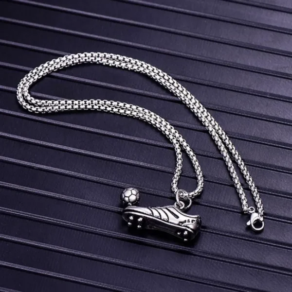 Kirurginteräsriipus, Football Shoe Pendant