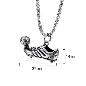 Kirurginteräsriipus, Football Shoe Pendant