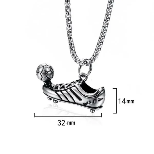 Kirurginteräsriipus, Football Shoe Pendant